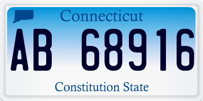 CT license plate AB68916