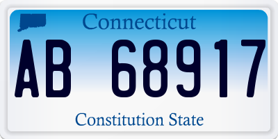 CT license plate AB68917
