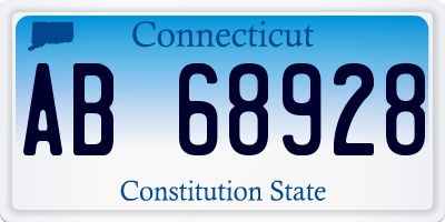 CT license plate AB68928