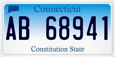 CT license plate AB68941