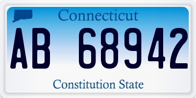 CT license plate AB68942