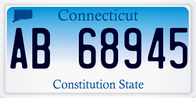 CT license plate AB68945