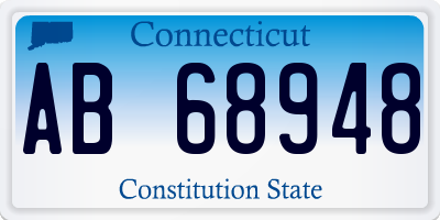 CT license plate AB68948