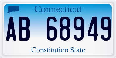 CT license plate AB68949