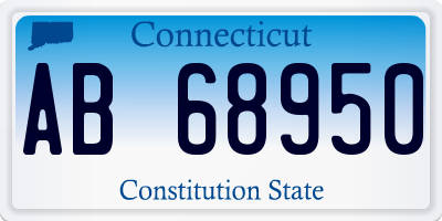 CT license plate AB68950