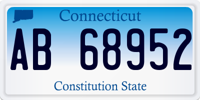 CT license plate AB68952