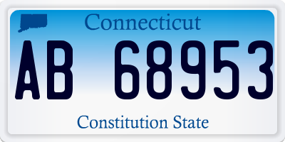 CT license plate AB68953