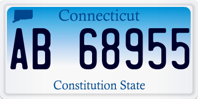 CT license plate AB68955