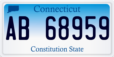 CT license plate AB68959