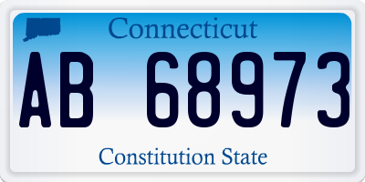 CT license plate AB68973