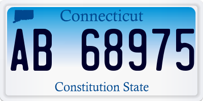 CT license plate AB68975