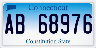 CT license plate AB68976