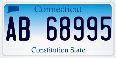 CT license plate AB68995