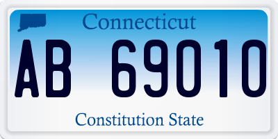 CT license plate AB69010