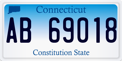 CT license plate AB69018