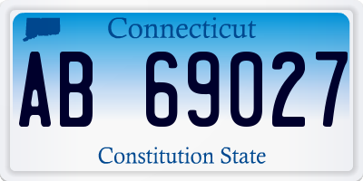 CT license plate AB69027