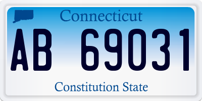CT license plate AB69031