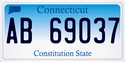 CT license plate AB69037
