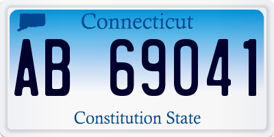 CT license plate AB69041