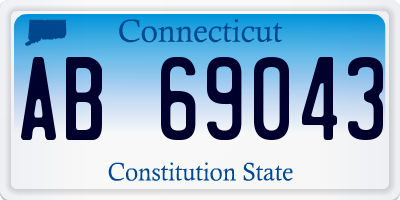 CT license plate AB69043