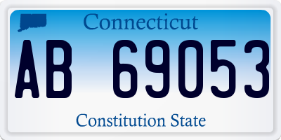 CT license plate AB69053