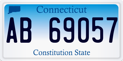 CT license plate AB69057