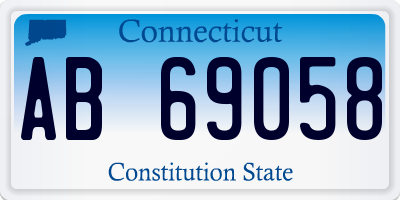 CT license plate AB69058