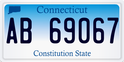 CT license plate AB69067