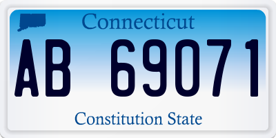 CT license plate AB69071