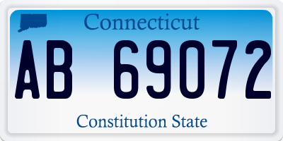 CT license plate AB69072