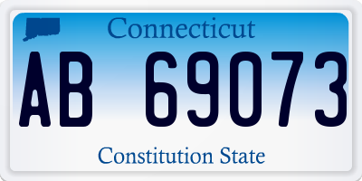 CT license plate AB69073