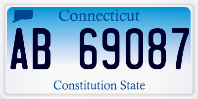 CT license plate AB69087