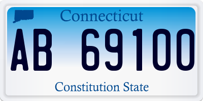 CT license plate AB69100