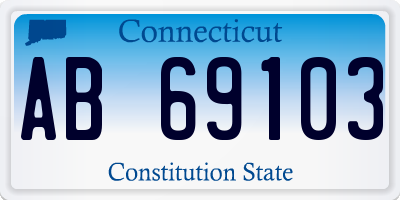 CT license plate AB69103