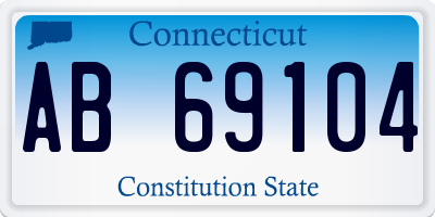 CT license plate AB69104
