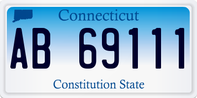 CT license plate AB69111