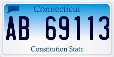 CT license plate AB69113