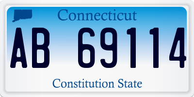 CT license plate AB69114