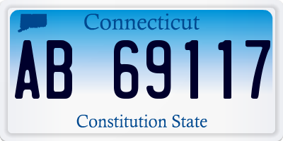 CT license plate AB69117