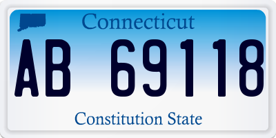 CT license plate AB69118