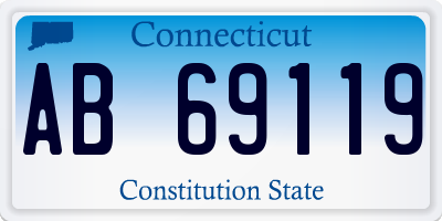 CT license plate AB69119