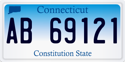 CT license plate AB69121