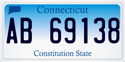 CT license plate AB69138