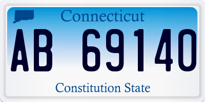 CT license plate AB69140