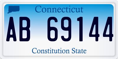 CT license plate AB69144
