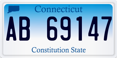 CT license plate AB69147