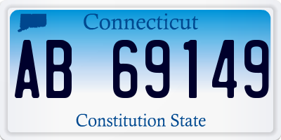 CT license plate AB69149