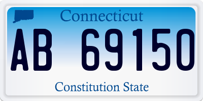 CT license plate AB69150