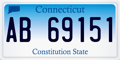 CT license plate AB69151