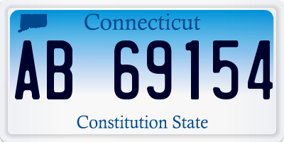 CT license plate AB69154